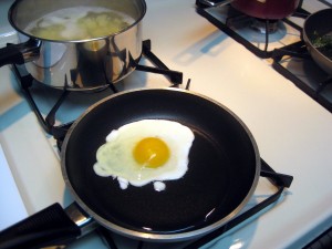 frying egg