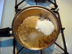 ingredients for walnut filling