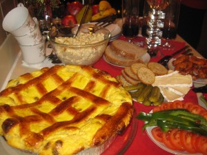 stedrak christmas eve cake at christmas dinner table