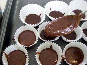 puring in ganache filling