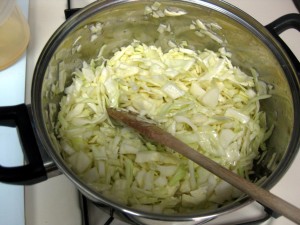 frying cabbage