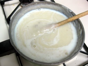 potato porridge with milk