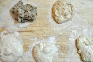 dough from five different kinds of flour