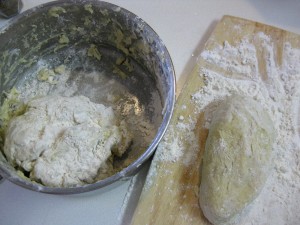 handling potato dough