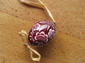 Slovak easter egg on a string