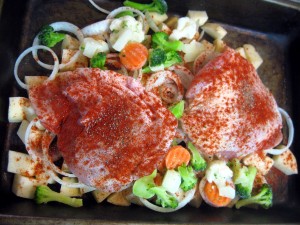 seasoned chicken before baking