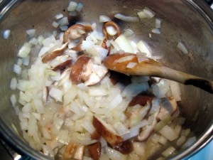 mushrooms and onions