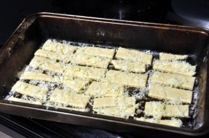 cheese sticks before baking
