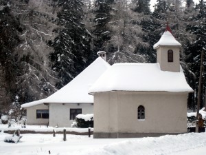 snow covered slovak church