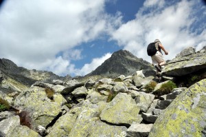 hiker in high tatras