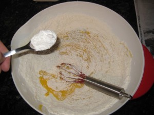 yolks with flour