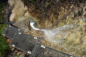 view from top of waterfall