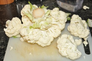 cut cauliflower