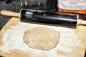 dough for fruit dumplings before rolling