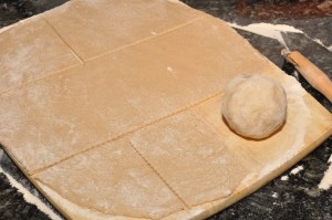 dough cut for fruit dumpling