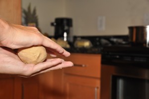 making fruit dumplings