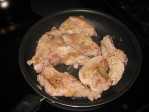 frying pork ribs