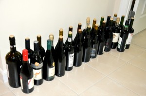 home made wine bottles