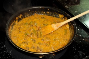 vegetable stew in cream sauce