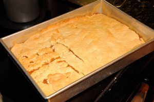 apple cake after baking