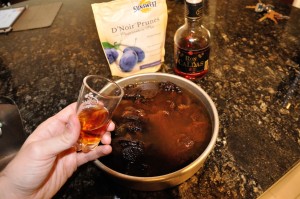 add rum to plums