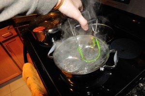 using thongs to remove jars after canning